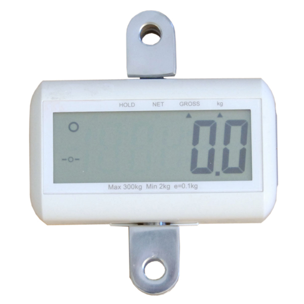 Digital scale for weighing patients placed in a sling suspended from a  ceiling lift or mobile lifter